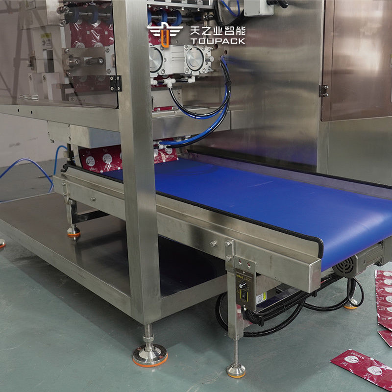 সম্পূর্ণ স্বয়ংক্রিয় উল্লম্ব Irrreguar বোতল আকৃতির স্যাচেট এনার্জি জেল সস মধু রস প্যাকিং প্যাকেজিং মেশিন কারখানা