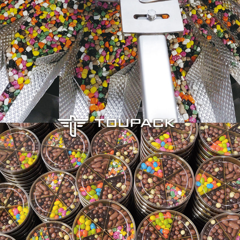 অটো স্ট্যান্ড আপ পকেট ডয়প্যাক ওজন প্যাকিং গ্রানুল বাদাম ক্যাশু বাদাম মাল্টিহেড ওয়েজার ফিলিং মেশিন