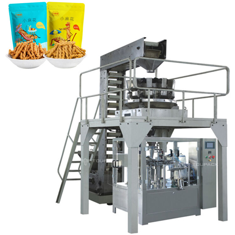 Long Strip Snack Food Weighing Hard Candy Packing Machine Fried Dough Twist Packaging Machine Zipper Bag Pillow Packing Machine