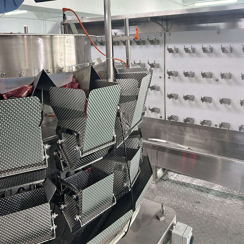 ফ্রিজড প্রোডাক্টস স্ক্রু ফিডিং মাল্টিহেড ওয়েজার অটোমেটিক ট্রে প্যাকেজিং লাইন