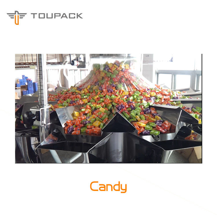 বিন এর জন্য ওয়ান 10 হেডের 1.6L 60pc / মিন স্ন্যাক ফুড প্যাকেজিং মেশিন