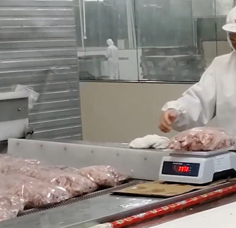 বরফের মাংসের হাড়ের পণ্যের জন্য 20 ব্যাগ / মিনিট মাল্টিহেড ওয়েজার প্যাকিং মেশিন