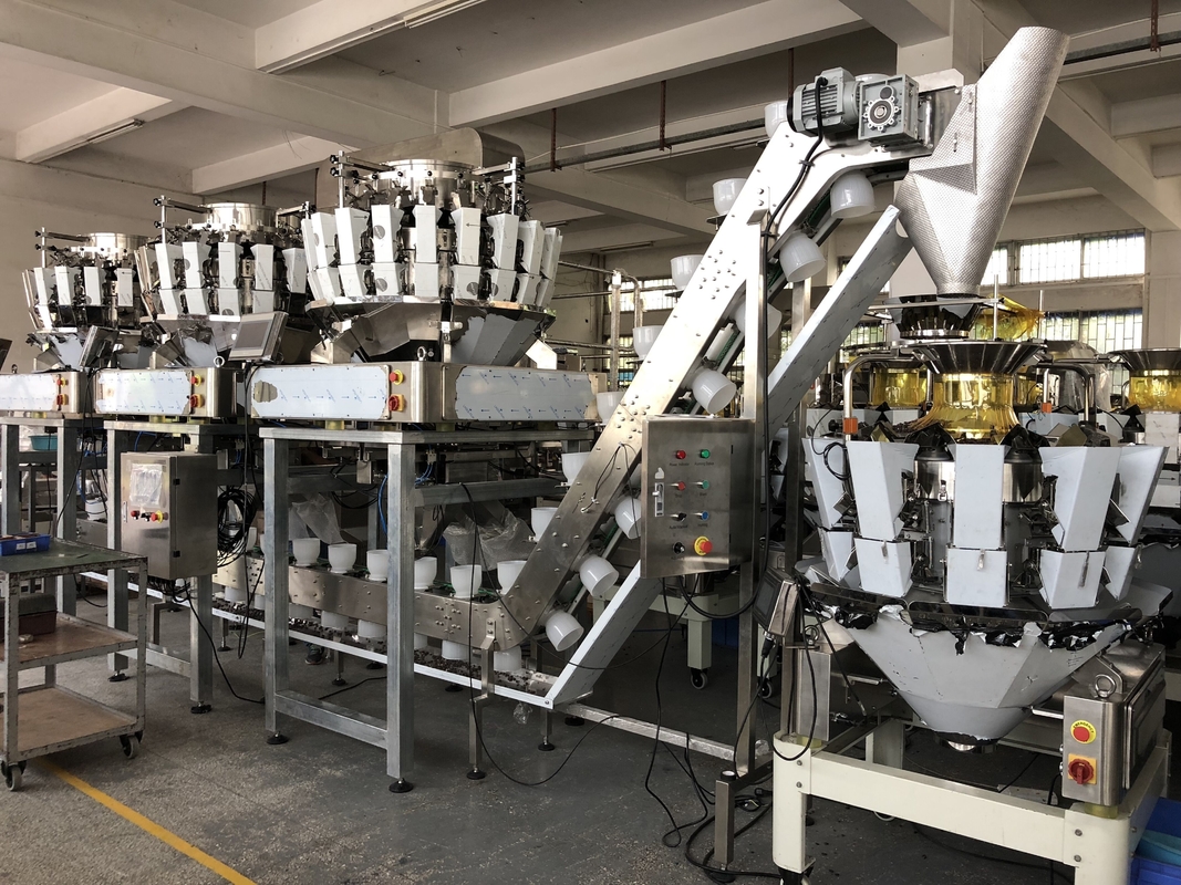 0.75KW পিকল প্যাকেজিং মেশিন প্যাচ ব্লকের জন্য পরিমাপযোগ্য খাদ্য নিরাপদ বাউল টাইপ টিপলার কনভেয়ার
