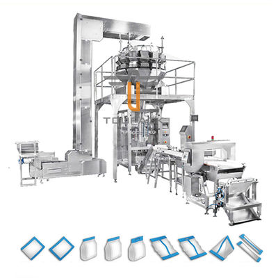 ফিল্ম পুরুত্ব 0.04-0.08 মিমি 100g-5000g ক্ষমতা সহ উচ্চ গতির ক্যান্ডি প্যাকিং মেশিন