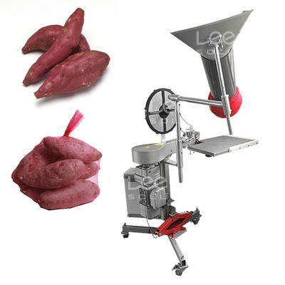 আধা স্বয়ংক্রিয় সিট্রাস নেট ব্যাগ প্যাকেজিং মেশিন মিষ্টি আলু কমলা জাল ব্যাগ ফল প্যাকেজিং মেশিন