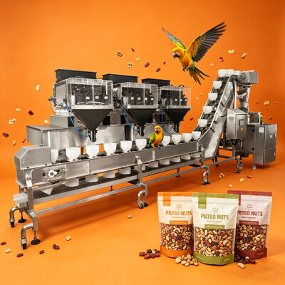 মিশ্র উপাদান জন্য উচ্চ নির্ভুলতা পোষা খাদ্য ওজন প্যাকিং মেশিন কুকুর খাদ্য উত্পাদন লাইন